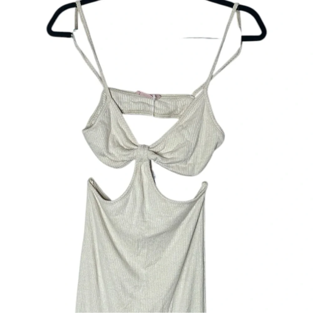 Knit Midi Dress Cut Out Cover Up Size Medium
